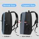 CAMTOP Backpack for Men Women Expandable Travel Backpack Fits 15.6 Inch Computer Lightweight Casual Backpacks for College Outdoor Daypack (Black)