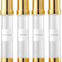 1oz travel bottles 30ml, 4 pcs,Golds clear travel bottles,Airless pump bottles,DIY travel bottle set cosmetic containers Included Gift BoxWith labels,refillable cosmetic containers (Golden)