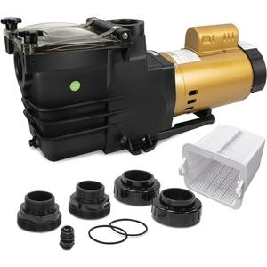 XtremepowerUS 1HP Variable Speed Pool Pump for Above/In-Ground Swimming Pool Spa 230v 2" NPT Fitting Adapter Included 6,660 GPH High Flow with Filter Basket