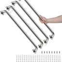 4 Pack 32 Inch Shower Grab Bars, YuanDe Brushed Nickel Stainless Steel Bathroom Wall Grab Bar Handle, Shower Balance Bar, Safety Hand Rail Support, Handicap Elderly Senior Bath Grab Handle(1.25" Tube)