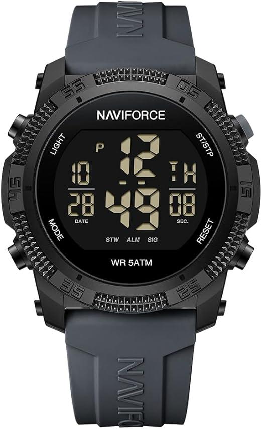 NAVIFORCE Men Sports Waterproof Digital Watches with Stopwatch Alarm Rubber Strap Wristwatch for Women，Gift