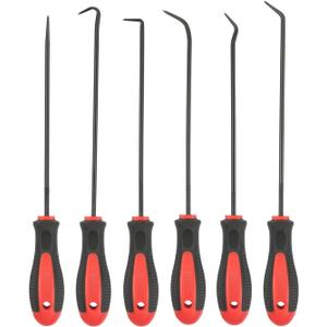 ROTATION Extra Long Precision Hook and Pick Set, 6-Piece Set, Chrome Vanadium Steel Shaft, for Remove Hoses and Gaskets, Auto and Electronics Maintenance Tools