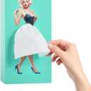 Funny Skirt Tissue Box Cover Vintage Classy Cute Lady Skirt Tissue Box Holder Rectangular Creative Unique Decorative Tissue Box Cover for House Bathroom Living Room Bedroom & Office Mint