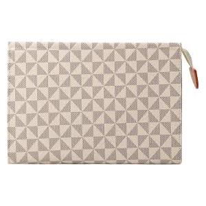 Cosmetic Makeup Bag for Women, PU Travel Pouch Designer Trendy Purse Clutch Luxury Bag Accessories (White