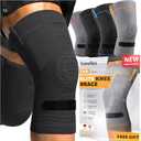 Elite Compression Knee Brace for Women & Men 2-Pack Knee Braces for Women Running Knee Pain, Knee Brace for Men, Knee Support Compression Sleeve (Medium, Black)