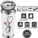 Nurse Gifts for Women - Nurses Week Gifts - Appreciation Gift for Nurses - Nurse Rn Practitioner Ideas for Women - Retirement, Graduation Nursing Student Gift - 20 Oz Stainless Steel Tumbler