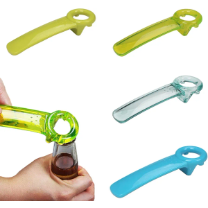 4 Pcs Jar Key Opener,transparent and opaque Blue, Green, Plastic Jar Lid Opener for Weak Hands,Jar Opener for Elderly Children,Easy Hand Held Jar Openers (Transparent and Opaque Blue, Green)