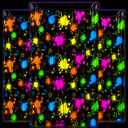 3 Pack Neon Foil Curtains for Glow in The Dark Party Supplies
