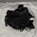 SINROYEE Women’s Teddy Bodysuit Sexy Lace Up Leather Pu Nightshirt Nightout One Piece ClubwearSexy cosplay Lingerie (Black, XL)