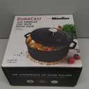 MELLERHOME 6 Quart Enameled Cast Iron Pot Dutch Oven, Heavy-Duty Oven-Safe up to 500 F, & Across All Cooktops, Casserole Dishes for Ovens, Bread Pan with Lid and Knob, Cast Iron Cookware, Black