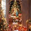 4 x Christmas Door Cover,Christmas Door Decorations Xmas Banner Decorative Front Porch Banners Decoration and Supplies for Home House Party Room Office Decor-71  35 inches (Multicolour-Virgin Mary)