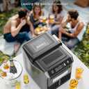 Silonn Portable 4-Power Ice Maker - 9 Cubes in 6 Mins, 22lbs/Day | 12V/24V Car & 100-240V AC Solar-Ready, Auto-Clean Countertop Ice Machine for Camping, RV, Home & Outdoor (No Plumbing Needed)