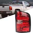 Huray Right Tail light Assembly for Chevy Silverado 2007-2013 1500 2500 HD 3500 HD OE Style Rear Brake Lamp 25958483 GM2801207 (Right) (Right (Passenger Side), Black Trim)