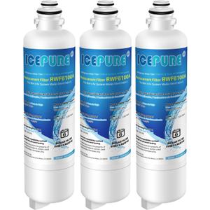 ICEPURE Refrigerator Water Filter Replacement for Bosch Ultra Clarity Pro BORPLFTR50, BORPLFTR55, 12033030, 12028325, 11025825, 11032531, B36CT80SNS, B36CL80ENS, WFC100MF, WFS200MF, RA450022, 3PACK