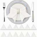 Viraelive White Cotton Cloth Napkins Set of 12, 17"x17"
