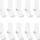 Hanes Women's Socks Pack, Ankle, Crew, No Show Socks, Moisture-wicking, Multi Pack (White)
