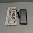 JoFomp LCD Digital Wall Clocks Battery Operated, 8.5" Modern Wall Clocks for Living Room Decor, Simple Digital Wall Clock with Temperature/Date/Time - 12/24H, Small Desk Clock for Bedroom Office (Black)