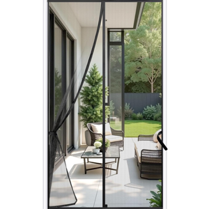 Sunolga 36 x 82 Inch Magnetic Screen Door, Fits Doors Size 36 x 82 Inch, Reinforced Fiberglass Screen Door Mesh with Full Frame Hook & Loop, Door Screen Magnetic Closure for Hands-Free