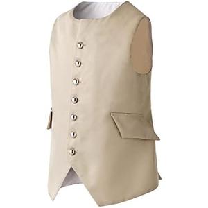 16th Century Colonial Costume Boy's Vest Revolutionary War Costume Waistcoat, 8
