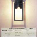 Dusk to Dawn Outdoor Lighting,Outdoor Wall Light Fixtures Waterproof,Exterior Front Porch Lights with Toughened Glass Shade,Modern Matte Black Wall Sconce for Patio Porch Garden (1 Pack)