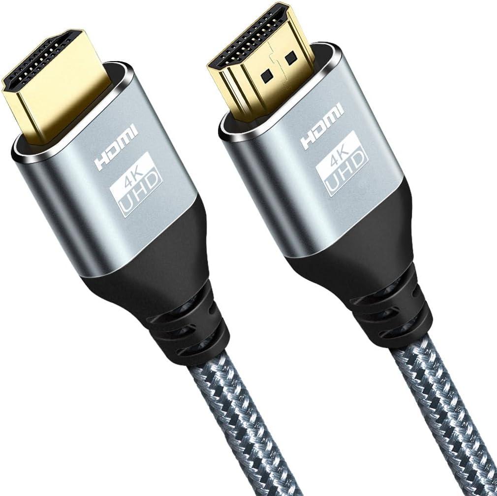 Cheges HDMI Cable 4K 60 Hz 20 ft, High Speed HDMI 2.0 Cables, 18Gbps, 4K @ 60Hz, Ultra HD, 2160P,1080P, ARC, 3D, HDCP 2.2 Cord Braided, for Laptop, Monitor, PS5, PS4, Xbox One, Fire TV