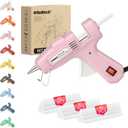 ROMECH 20W Mini Hot Glue Gun with 30 Glue Sticks Set, Fast Preheating Hot Glue Gun Kit Heavy Duty Glue Gun for Craft, DIY, Repairs (Pink)