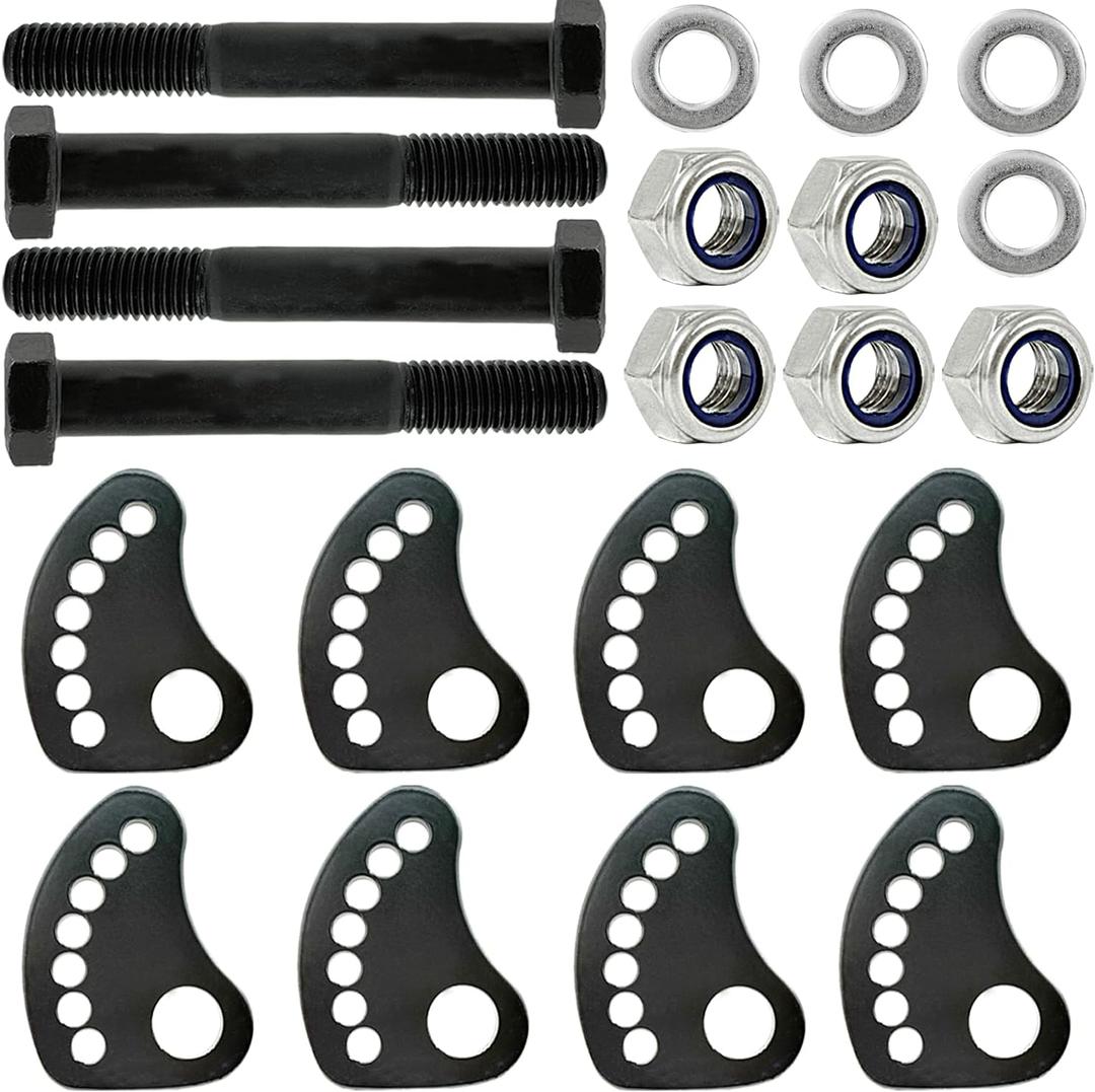 Camber Bolts Kit for Chevy Silverado 1500 2500 3500 GMC Sierra 1500 2500 3500 2WD 4WD; 4 Pcs Caster/Camber Alignment Bolt