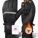 GXCROR Waterproof Winter Gloves for Men & Women, Touchscreen 3M Thinsulate Thermal Gloves for Skiing, Cycling, Snow Shoveling & Outdoor Work, Locked-in -20℉ Warmth, M