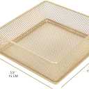 Annova Mesh Stackable Drawer Cabinet and Shelf Organizer Bins Storage Basket School Office Supply Holder Tray- Set of 2 (Gold, 6x6x2 Inch)