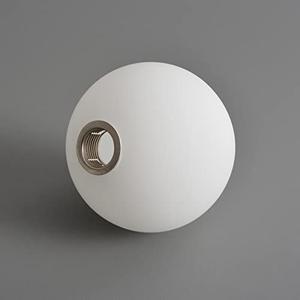 FMOPQ Lighting Replacement Glass Lampshade 4 Inch Milky White Glass Dome Cover Round Globe 0.8 Inch Fitter for G9 Bulb Replacement (milk white)