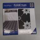 FloorPops Rigel Peel & Stick Floor Tiles, Black, 10 Tiles, 12in x 12in x .06in, Covers 10 sq.ft.