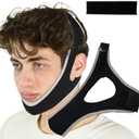 Anti Snoring Chin Strap, Chin Strap for Sleeping, Premium Airflow Jaw Strap, Stop Snoring Chin Strap, Snoring Solution for Men and Women, Breathable Chin Strap, Snoring Chin Strap (Grey~)