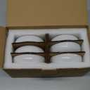 famiware Nature Ceramic Soy Sauce Dish, Dipping Bowls Set of 6, 3 oz Dipping Sauce Bowls/Dishes/Cups/Plates, Small Serving Bowls for Side Dishes, Condiments, Sushi, Appetizer, Dessert, Snowy White