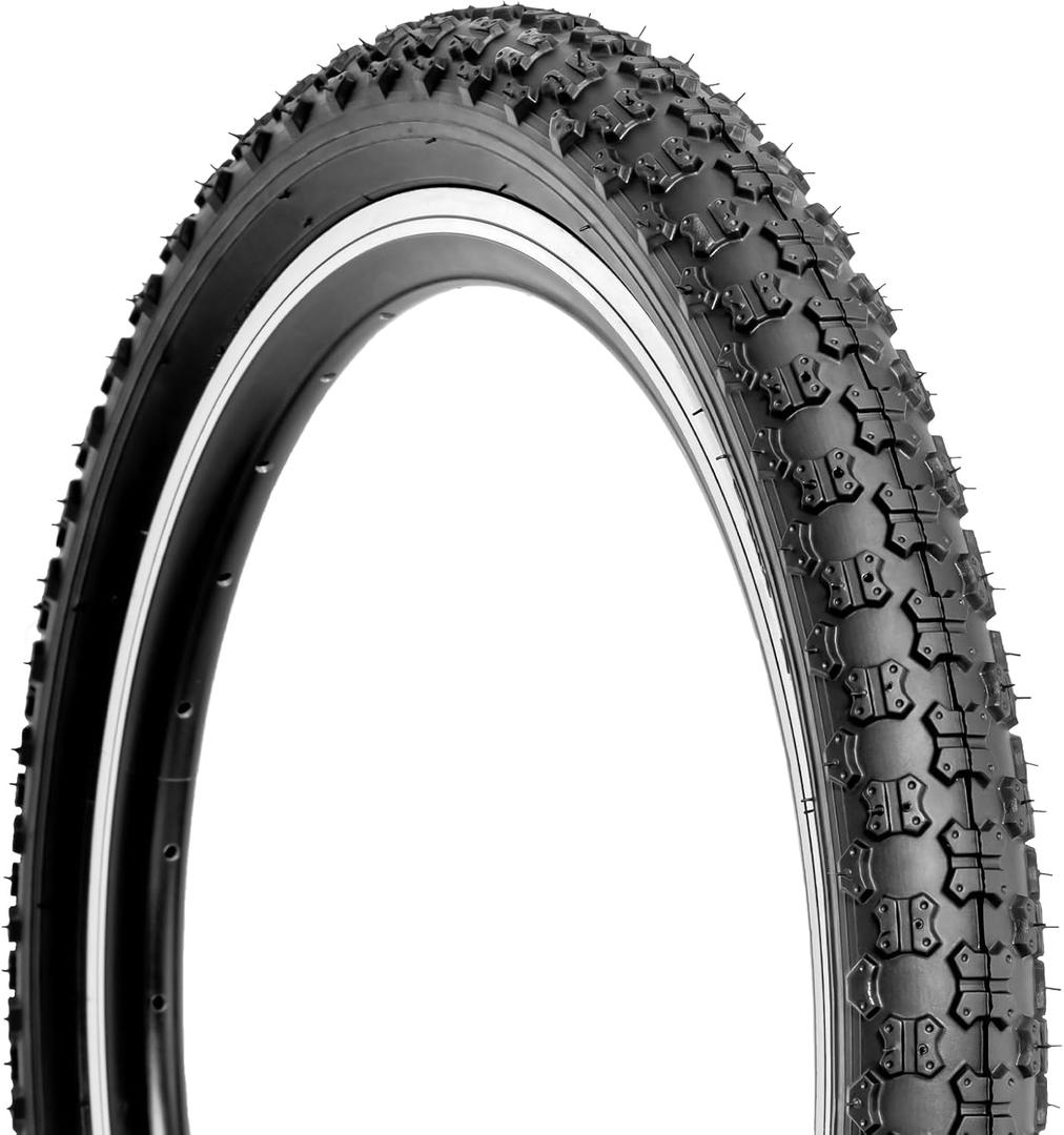 Hycline Kids Bike Replacement Tires Set: 2-Pack 12.5/14/16/20x2.125 Inch Premium Butyl Rubber Wear-Resistant Folding Bicycle Tires and 2 Pcs Bike Tubes Schrader Valve with Tire Levers for BMX MTB