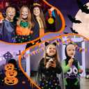 Black Cat Costume for Girls, Halloween Cat Costume Set with Light Up Tutu Skirt, Ears Headband Tail Gloves for Kids