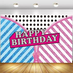 Surprise Party Banner, Rose Red Pink White Polka Dots for Kids Baby Shower Surprise Birthday Party Theme Supplies Decorations