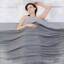 BOV Summer Cooling Blanket, Ice Cooling Bed Comforter for Hot Sleepers, Double Sided Lightweight Breathable for Night Sweats, Machine Washable (Grey, 59"x79")