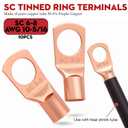 100FT 10 Gauge Wire (50ft Each- Black/Red) 4 40A Fuse Holder/20 Lugs/ 3:1 Heat Shrink Tube-Copper Clad Aluminum CAA-Primary Automotive Wire,Car Amplifier Power & Ground Cable