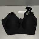 OEAK Womens Wireless Jelly Bra Plus Size Supportive Seamless Bras Full Coverage Push Up Comfortable No Underwire Tshirt Bras (X-Large, Black)