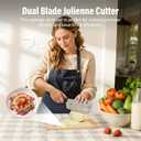 Stainless Steel Shredder Knife, Multifunctional Vegetable Cutter Cabbage Shredder for Coleslaw, Dual Blade Julienne Cutter Lettuce Shredders Kitchen Gadgets