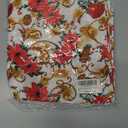 SASTYBALE Christmas Cloth Napkins Set of 4, Washable Xmas Napkins with Poinsettia Flowers, Heavyweight Fabric Napkins for Winter Party Dinner Decor (20" x 20", Square)