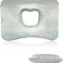 Ear Piercing Pillow for Side Sleepers with Ear-Shaped Hole for Ear Pain, Reversible Satin & Cotton Washable and Adjustable Ergonomic Ear Guard Protector for Side Sleeping