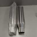 Richeer 2pcs 2.5 to 4 inch Exhaust Tip, 2 1/2" Inlet 4" Outlet 18" Overall Length Stainless Steel Exhaust Tip Universal for Vehicles with 2.5" O.D. Tailpipe, Weld On