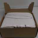 Alanzimo Goose Down Feather Fiber Comforter King Size - Luxury All Season Medium Warmth Ultra-Soft 750 Fill-Power White Bedding Duvet Inserts with 8 Tabs-Fluffy 100% Cotton Cover,Pinch Pleat