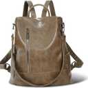 Women Backpack Purse PU Leather Anti-theft Casual Shoulder Bag Fashion Ladies Satchel Bags, Medium