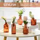 Mini Bud Vases Set of 12 As Wedding Centerpieces for Tables,Clear Bud Vases for Flowers,Small Flower Vases Suitable for Birthday Party,Anniversary,Wedding Reception,Baby Shower (Brown)