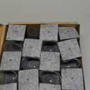 BUMACO Chair Leg Floor Protectors Square Chair Leg Protectors for Hardwood Floors 40Pcs Silicone Covers to Protect Floors Square (Black-L Fit 1-1/16" to 1-5/8")