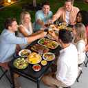 6FT x 2FT Folding Camping Table with Aluminum Alloy Legs, Adjustable Height Portable Outdoor Picnic Table for Camping, Travel, Parties, Kids Crafts, and Market Vendor Use, 6 ft x 2 ft 2.3 ft H