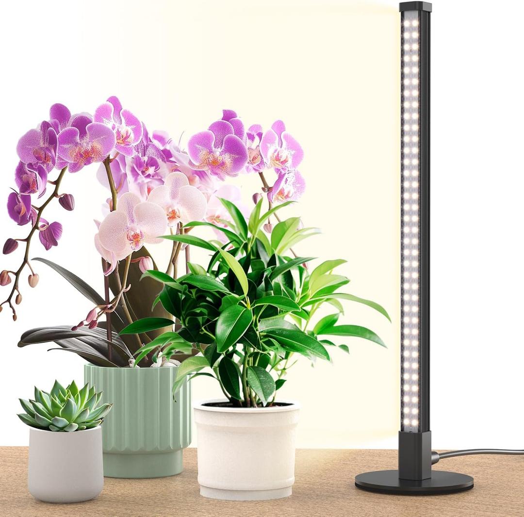Vertical Grow Light, 72 LEDs Full Spectrum Light Bar, 5000K Wide Illumination Area Desk Light,1.4FT Stand Plant Lamp for Tall Houseplants, Tropical Plants, Foliage with On/Off Switch