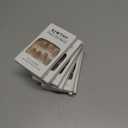 6 x Cat Eye Nails Short Squoval, Shimmery Dusty Rose Pink, Small Size Press on False Nails, 24 Reusable Fake Nails With Stick on Adhesive Tabs